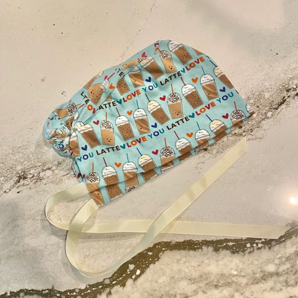 Scrub Hat Studio Love You Latte Ponytail Cap